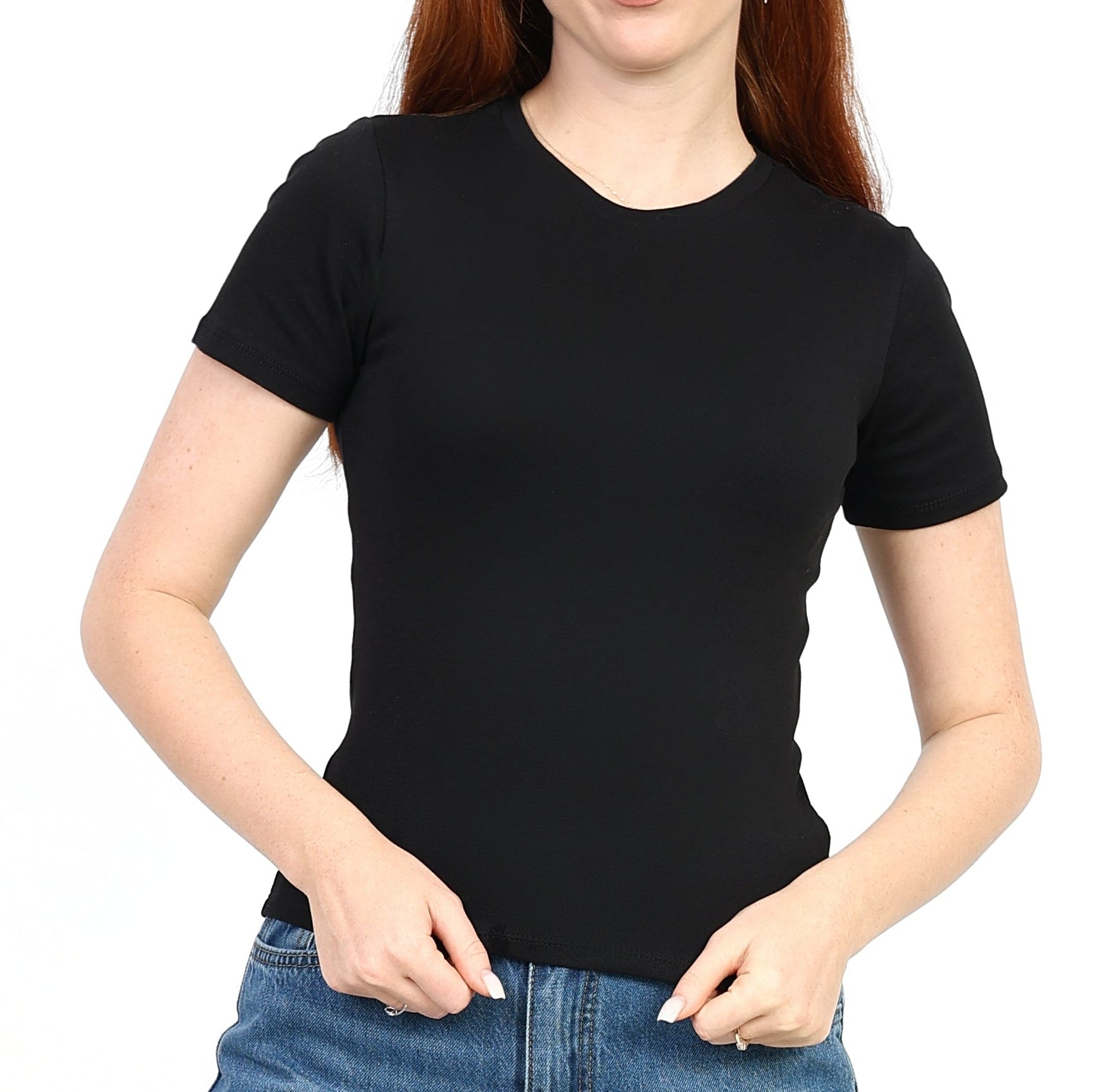 Basic Short Sleeve Top - Black