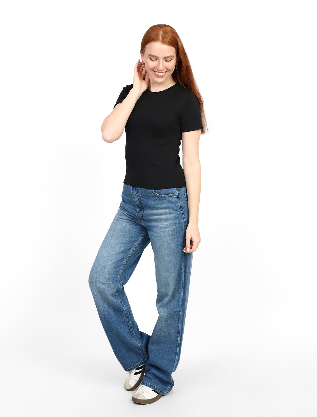 Basic Short Sleeve Top - Black