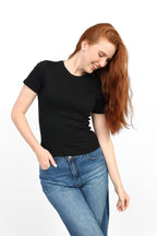 Basic Short Sleeve Top - Black