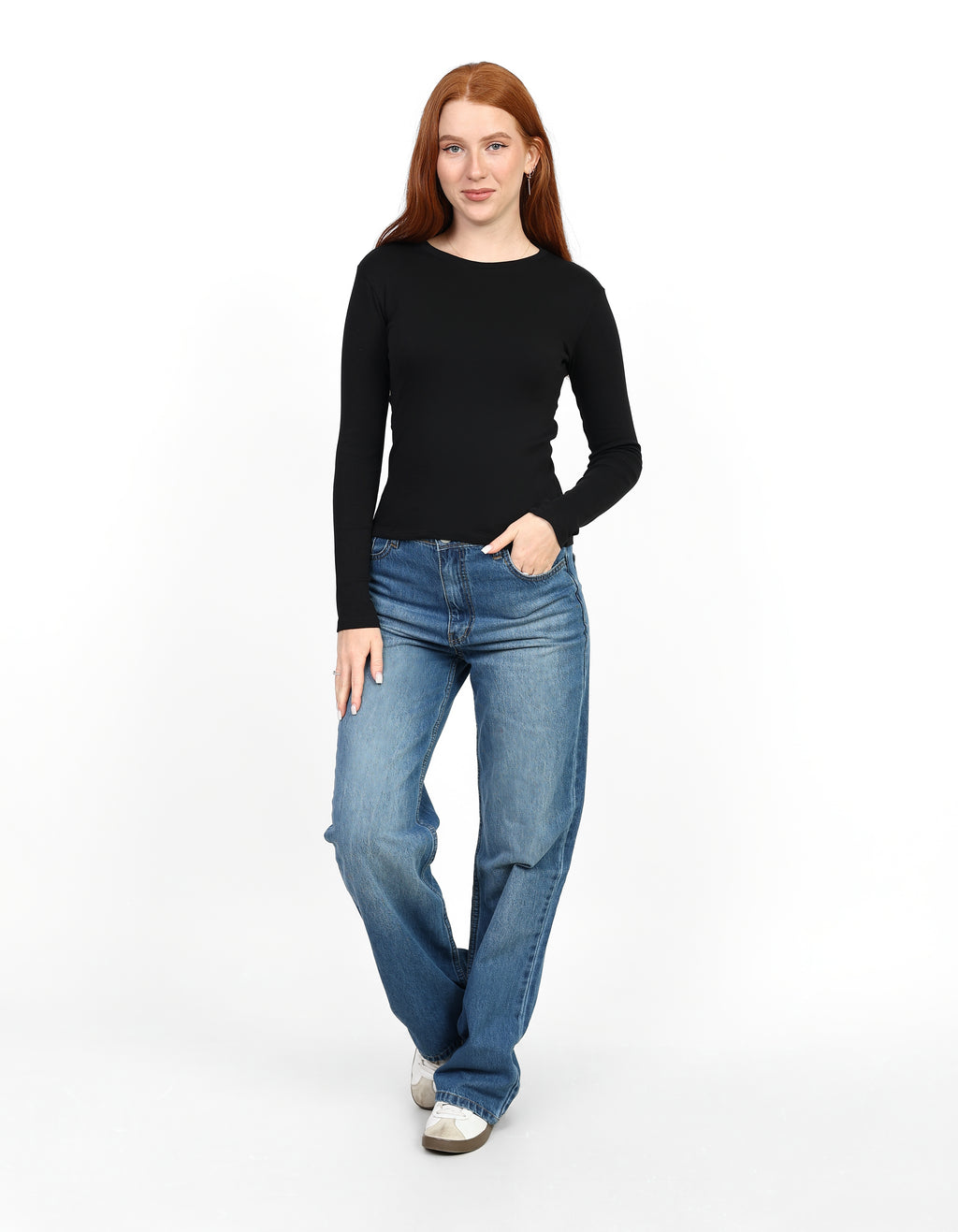 Basic Long Sleeve Top - Black