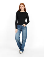 Basic Long Sleeve Top - Black