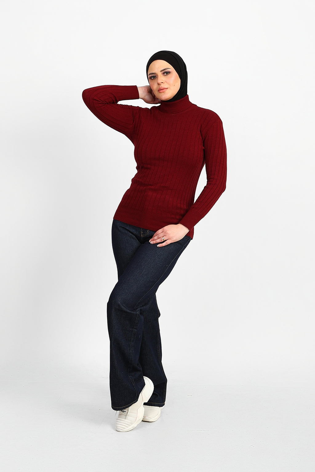 Raw High-Waist Straight Denim