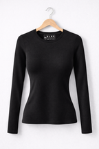 Basic Long Sleeve Top - Black