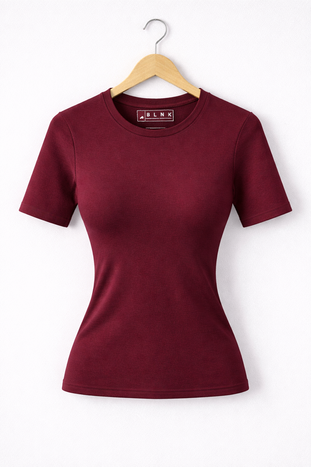 Basic Short Sleeve Top - Burgundy