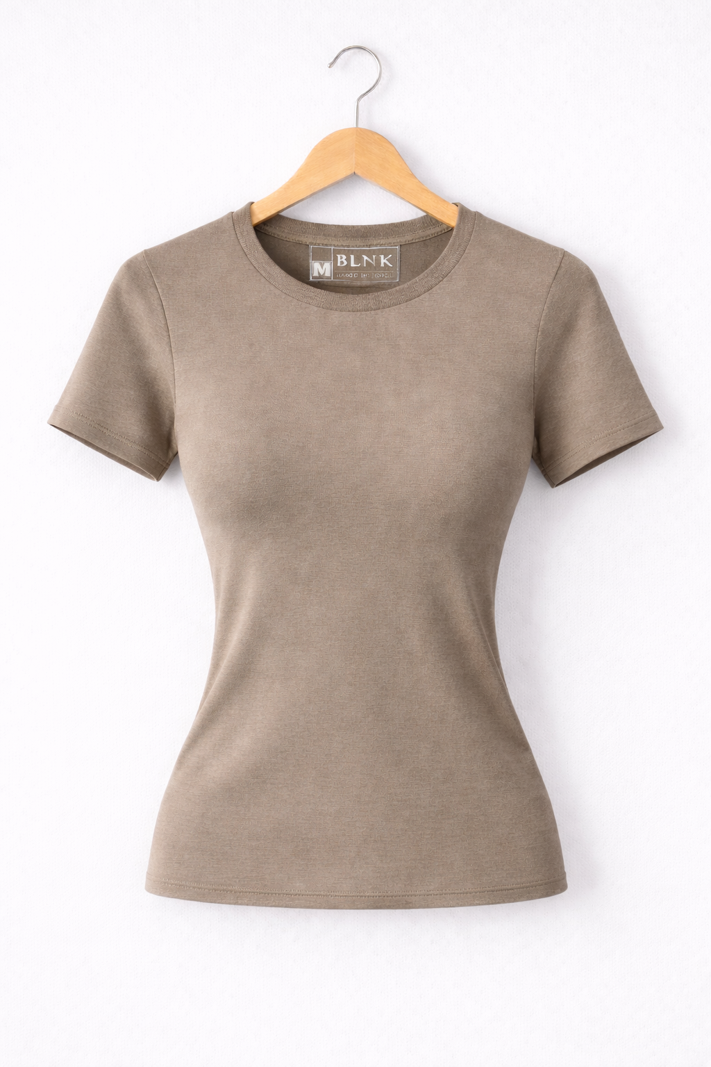 Basic Short Sleeve Top - Light Beige