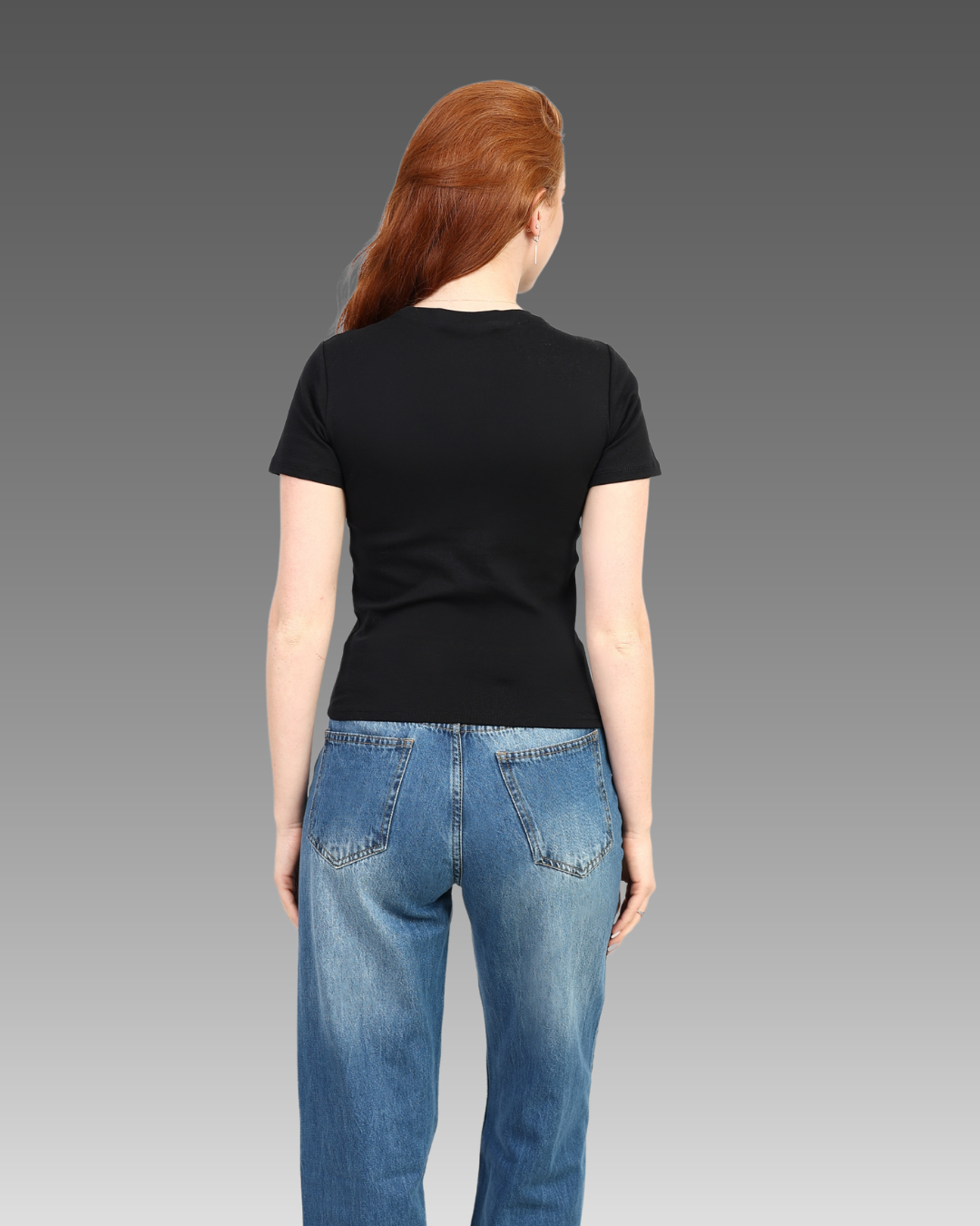 Crewneck Short Sleeve Top - Black